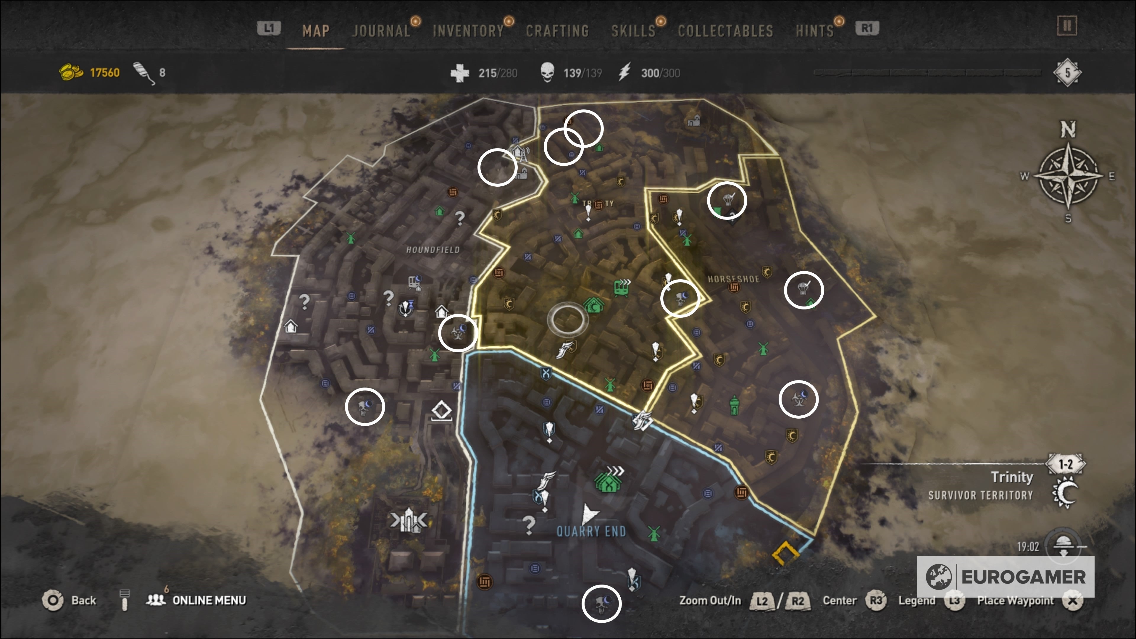 Dying Light 2 Inhibitor locations How to increase stamina and health